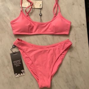 Blackbough pink bikini set; size Small